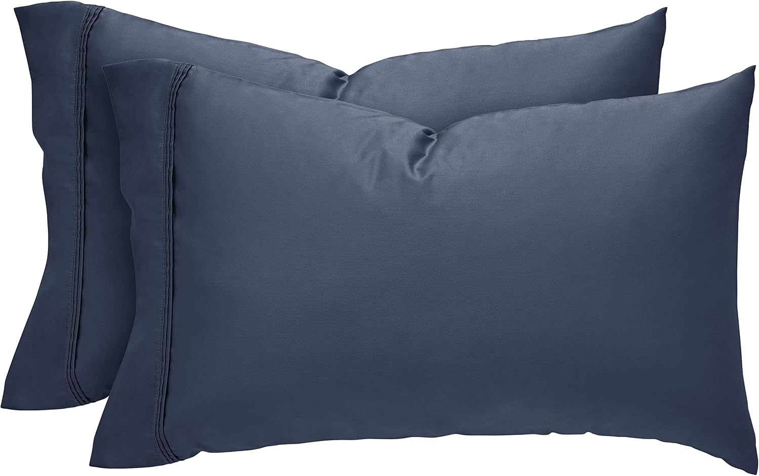 Amazon Brand – Stone & Beam HygroCotton Sateen Pillowcase Set, Easy Care, Standard, Regatta Blue