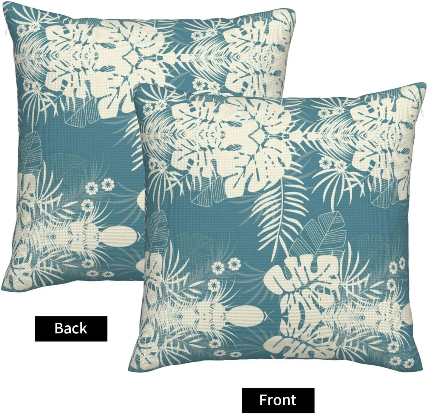 Luxury Cute Leaves Imitation Linen Pillowcase -2 Sets, Fashionable Home Decoration, Used for Sofas, Gardens, beds