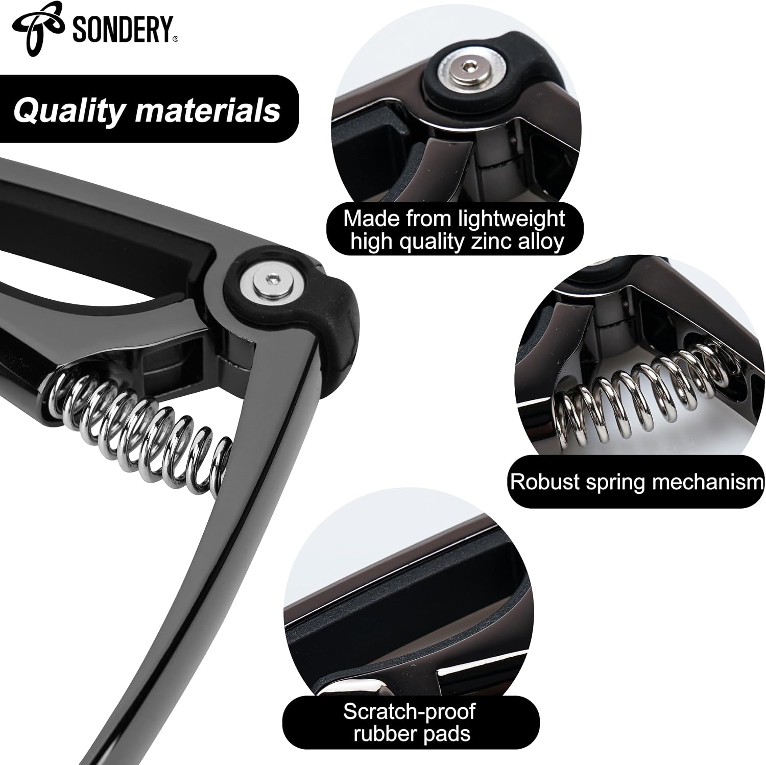 Sondery Multifunctional Capo for 6 Strings Acoustic and Electric Guitars