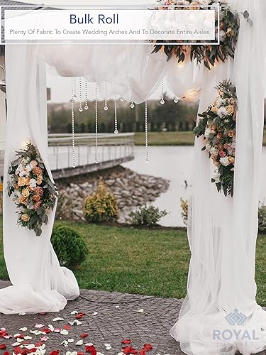Miniatura 3 de Royal Imports Perno de tul de tela de 54 pulgadas para decoración de bodas, despedidas de soltera, rollo de tutú, carrete de red, envoltura de
