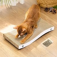 Conlun Cat Scratcher Cardboard Pad: Durable Double-Sided Scratching Board with Catnip for Indoor Cats, Heavy Duty Medium Size
