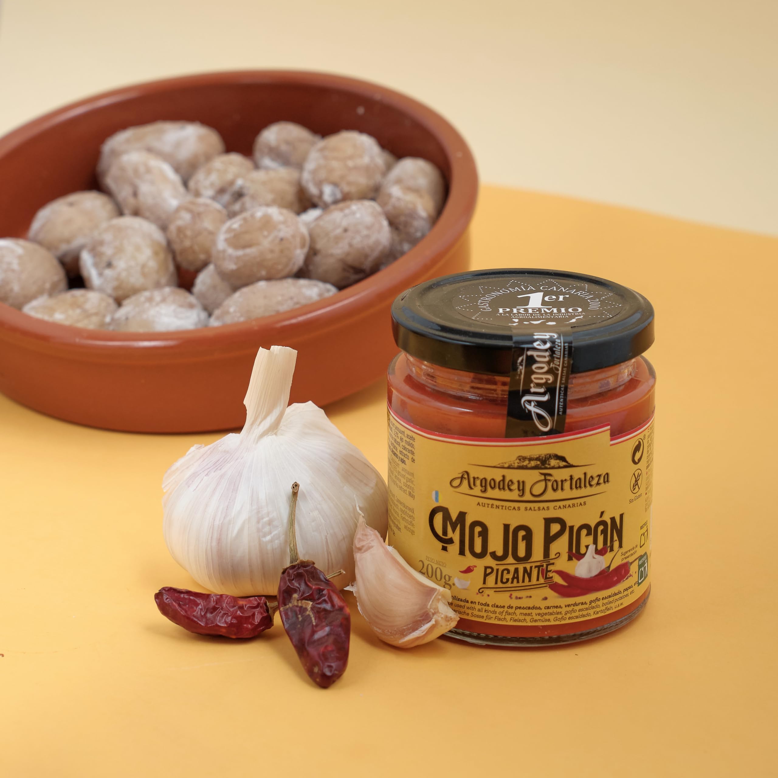 Argodey Fortaleza Mojo Picón Picante 200g - Autentica Salsa Canaria para Untar
