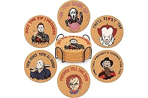Halloween Horror Movie Character Spooky Coasters Set