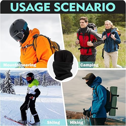 Miniatura 7 de XURIGOX Multifuncional Headwear Invierno Cuello Calentadores Polaina Cuello Polaina A Prueba De Viento Cubierta De La Cara Pas
