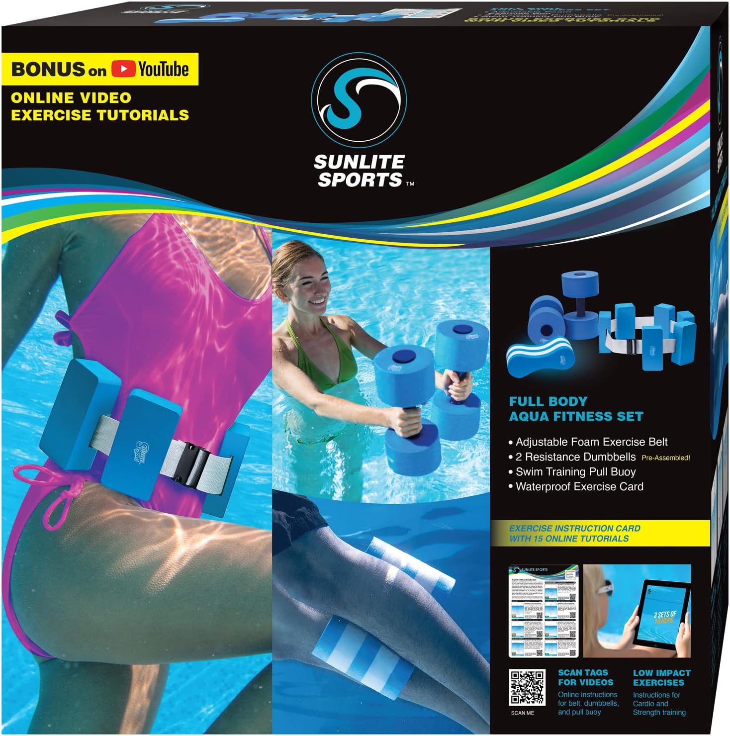Sunlite Sports EVA 5-Layer Pull Buoy Leg Float - Pool Training Aid, Legs and Hips Support for Adults, Kids, and Beginners, for Swimming Stroke