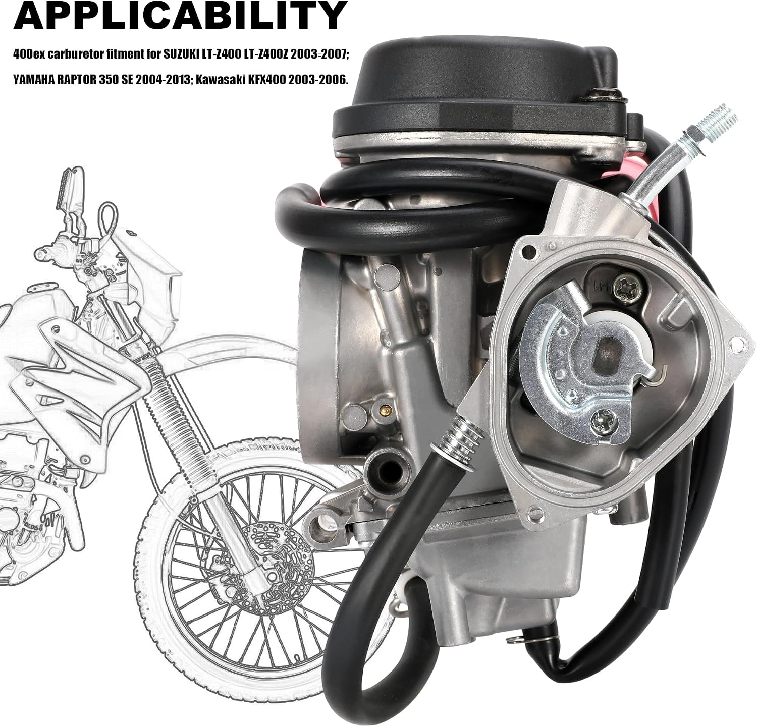 Eiger 400 Carburetor,36MM Carb Replacement For ATV Quad parts Suzuki Z400 LTF400 LTZ400 2003-2006