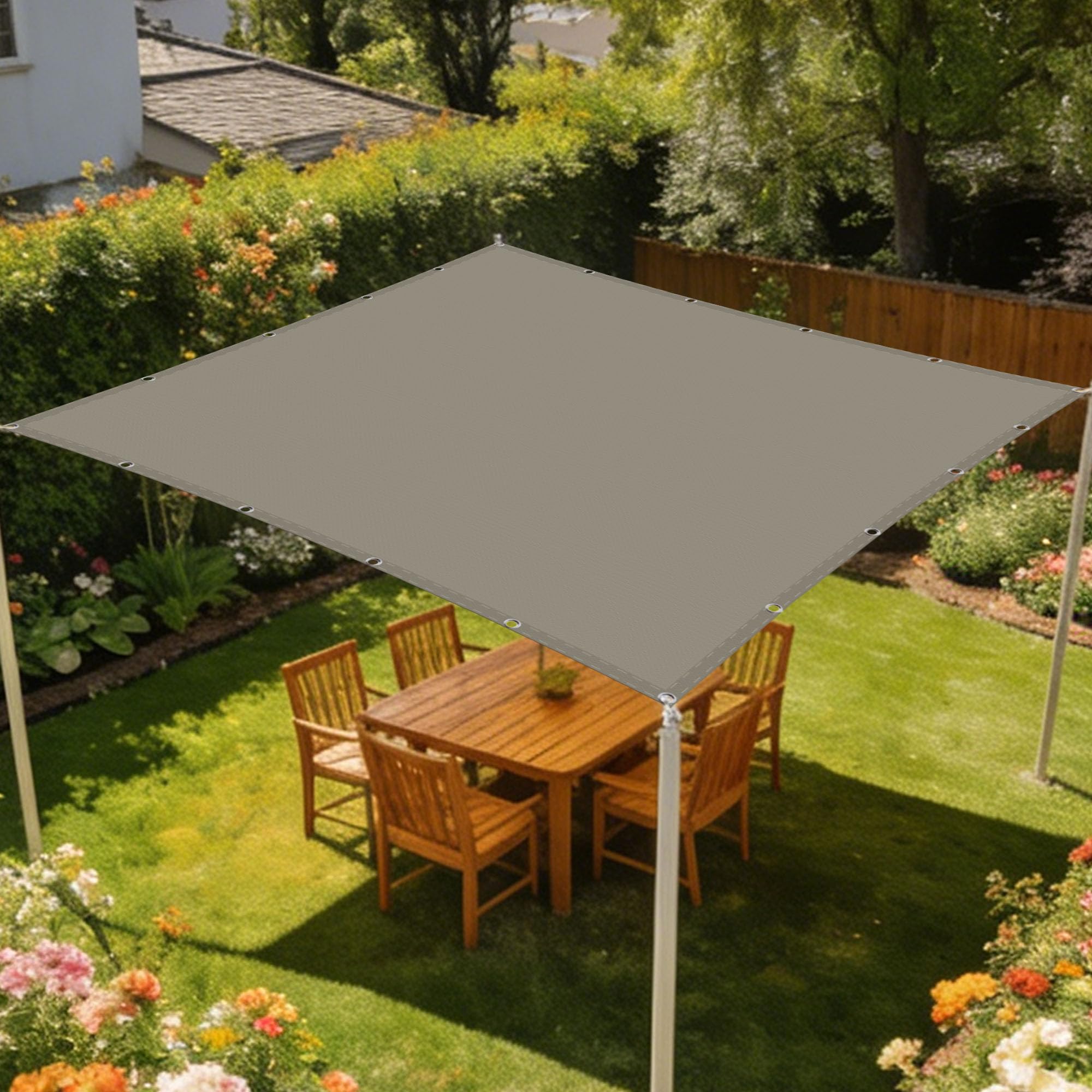 Toile d'ombrage rectangulaire 160x550 cm anti-chaleur pour abriter du soleil brûlant du jardin