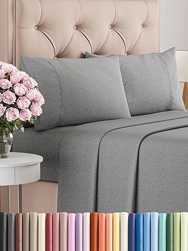 Vista 397 de Juego de sábanas Cal King de 6 piezas, sábanas transpirables y refrescantes, sábanas de hotel, ropa de cama con bolsillos profundos y ajuste fácil