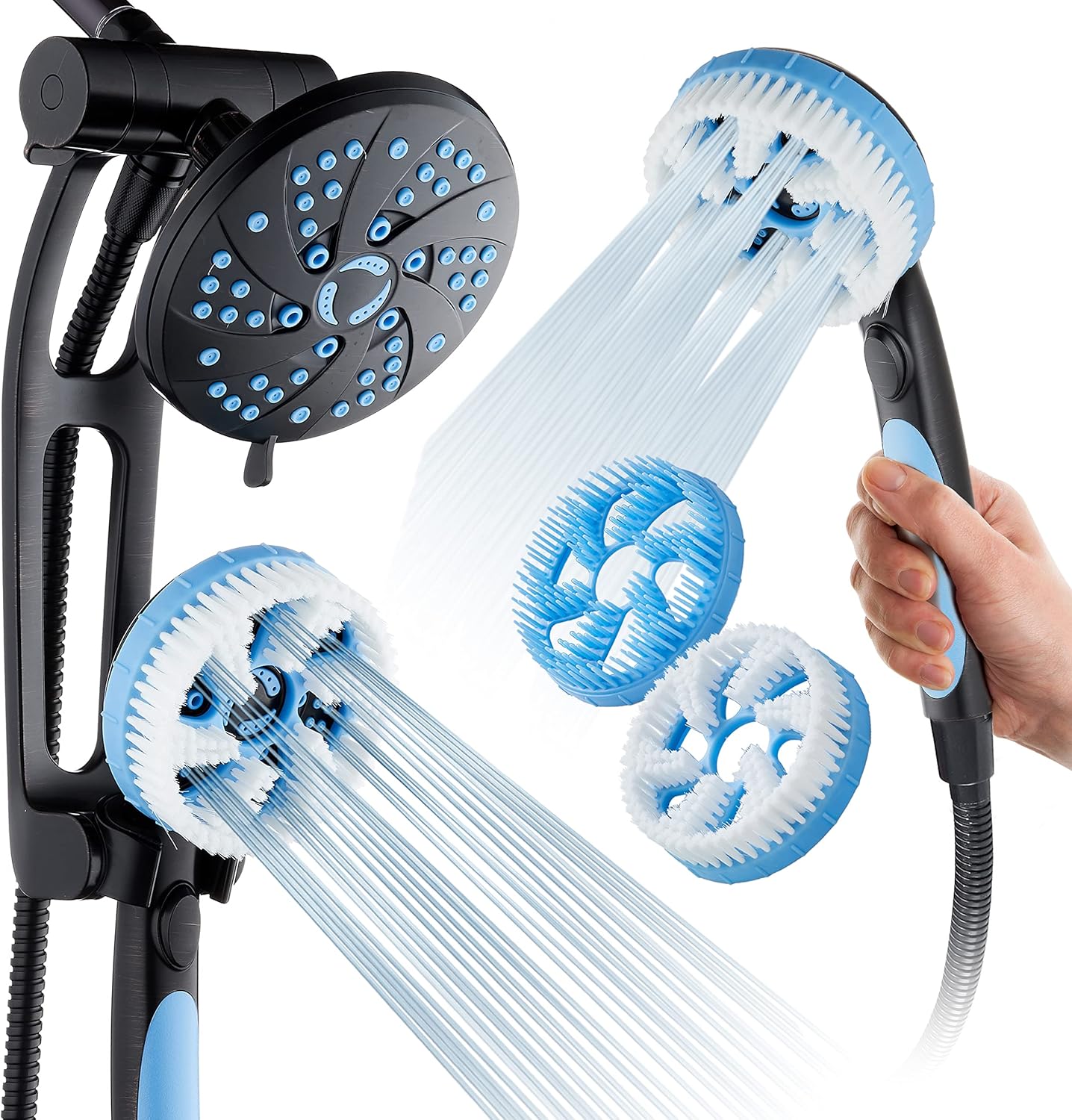 High Pressure 6in1 Aquassage by AquaCare 76mode 3way Combo, Showerhead, Hand Shower, Body