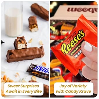 CandyKrave Halloween Assorted Chocolate Candy Variety Pack - 4lb Assorted Bulk Chocolate Candy & Chocolate Gifts - Halloween Chocolate Candy Individually Wrapped- Mixed Candy Chocolate Assortment Bags