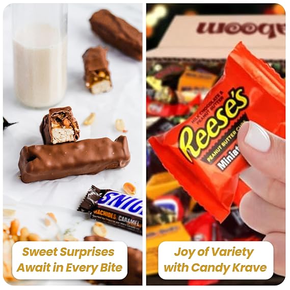 CandyKrave Halloween Assorted Chocolate Candy Variety Pack - 4lb Assorted Bulk Chocolate Candy & Chocolate Gifts - Halloween Chocolate Candy Individually Wrapped- Mixed Candy Chocolate Assortment Bags