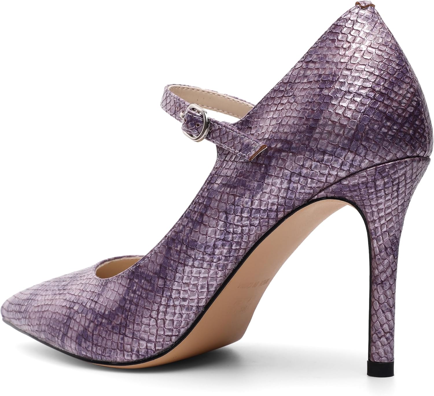 SAMMITOP Women's Pointed Toe Mary Jane Pumps 85mm Heel Party Dress Shoes
