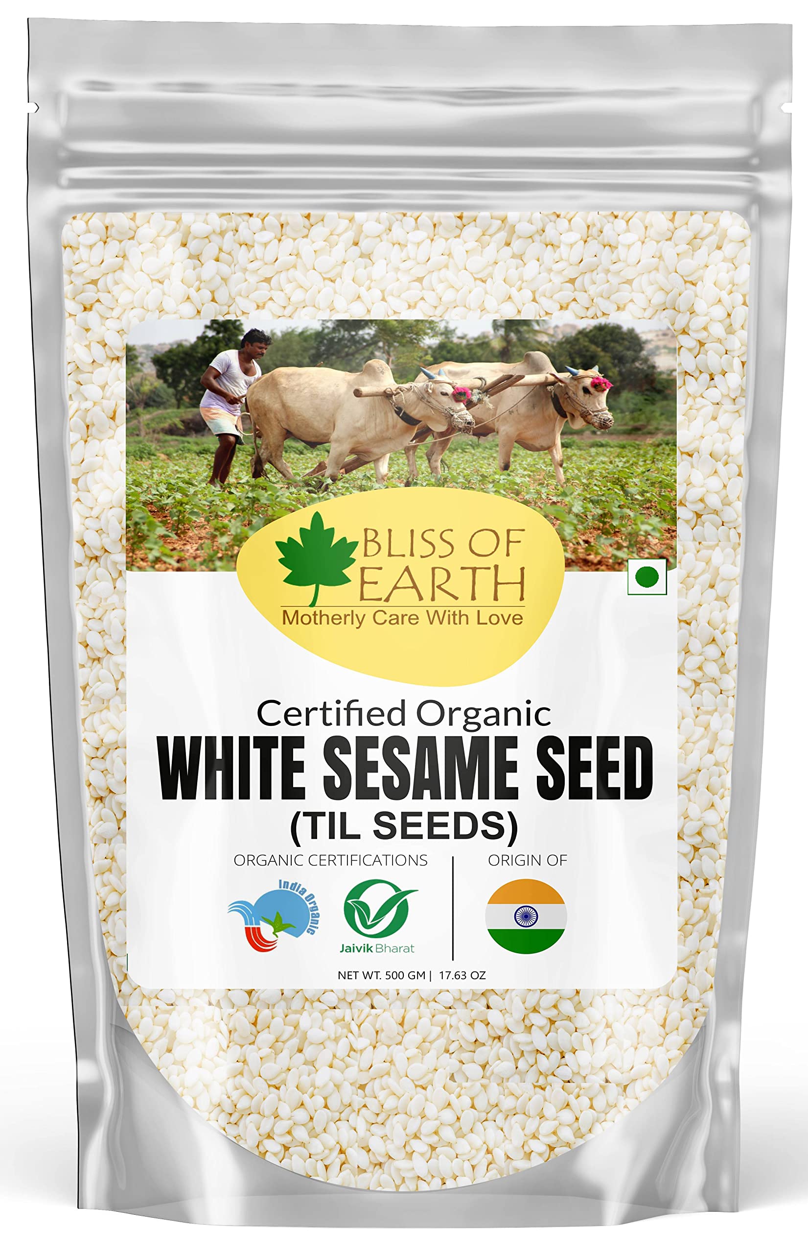 Bliss of Earth White Sesame Seeds 600 gm White Sesame For Eating, Raw Til Seeds