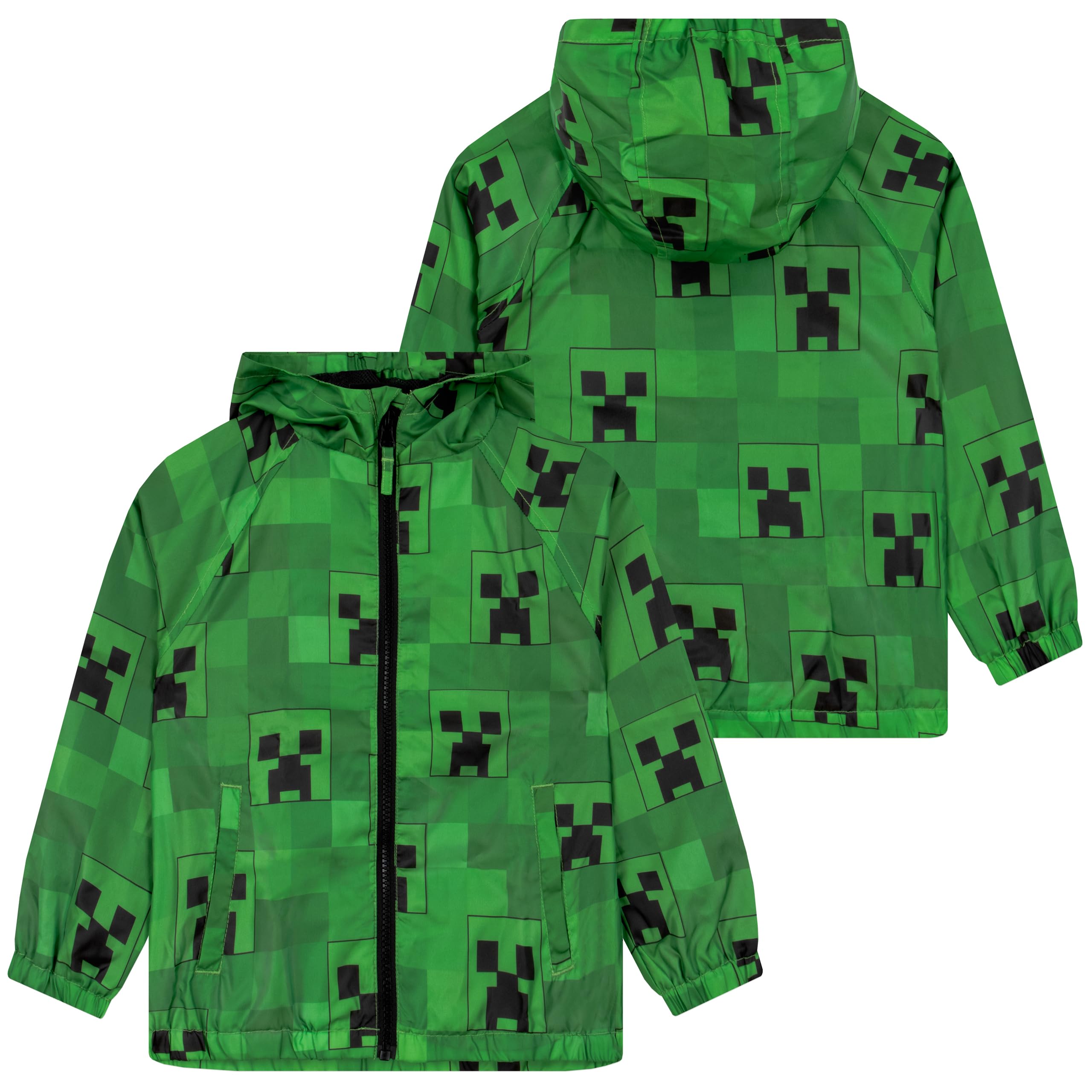 Minecraft Manteau Garcon Imperméable Enfant Creeper Veste