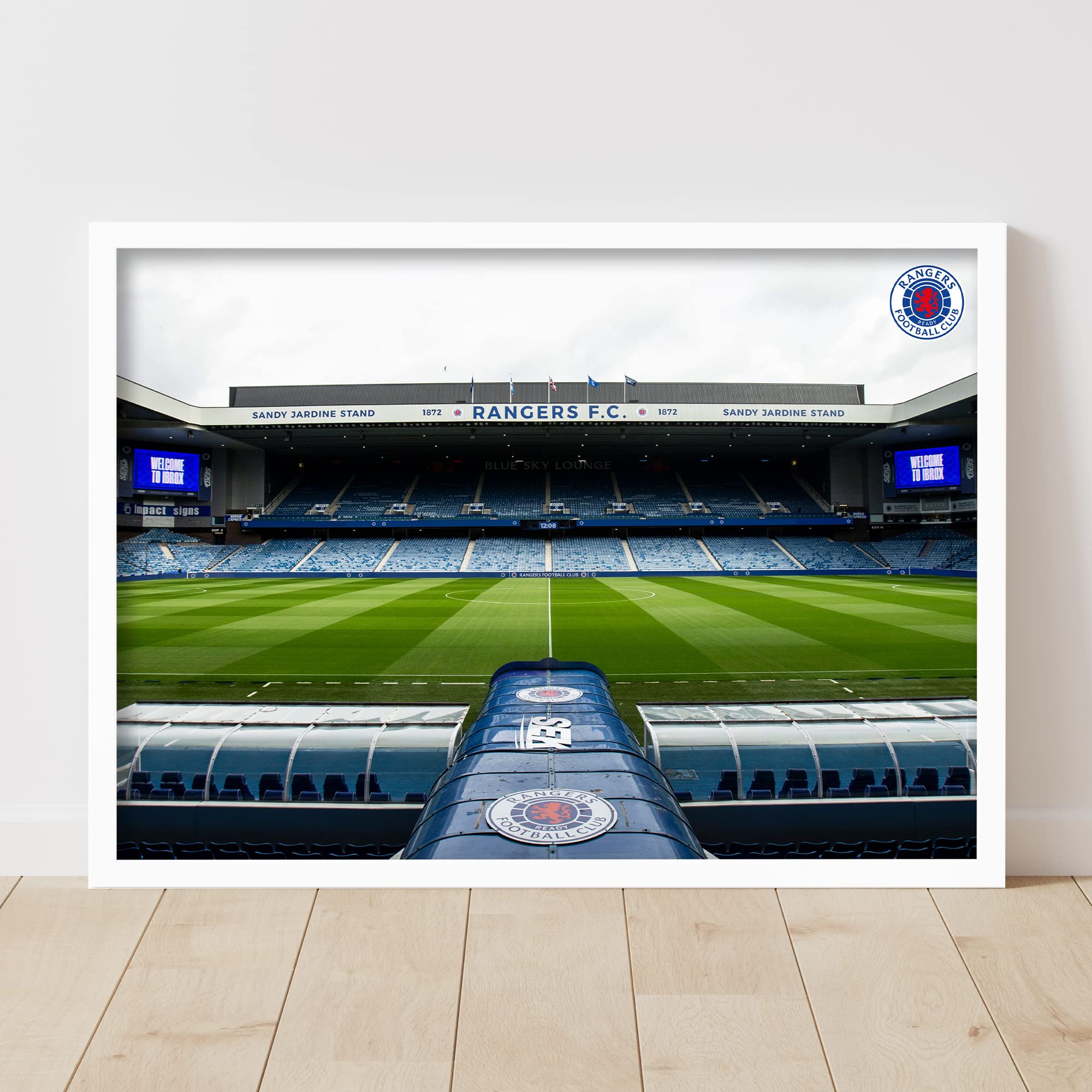 Themed Rangers Wall Art - Sandy Jardine Stand Stadium Print Poster Football Decor (A4-21cm x 29.7cm)