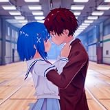 Open-world high school environment with diverse activities