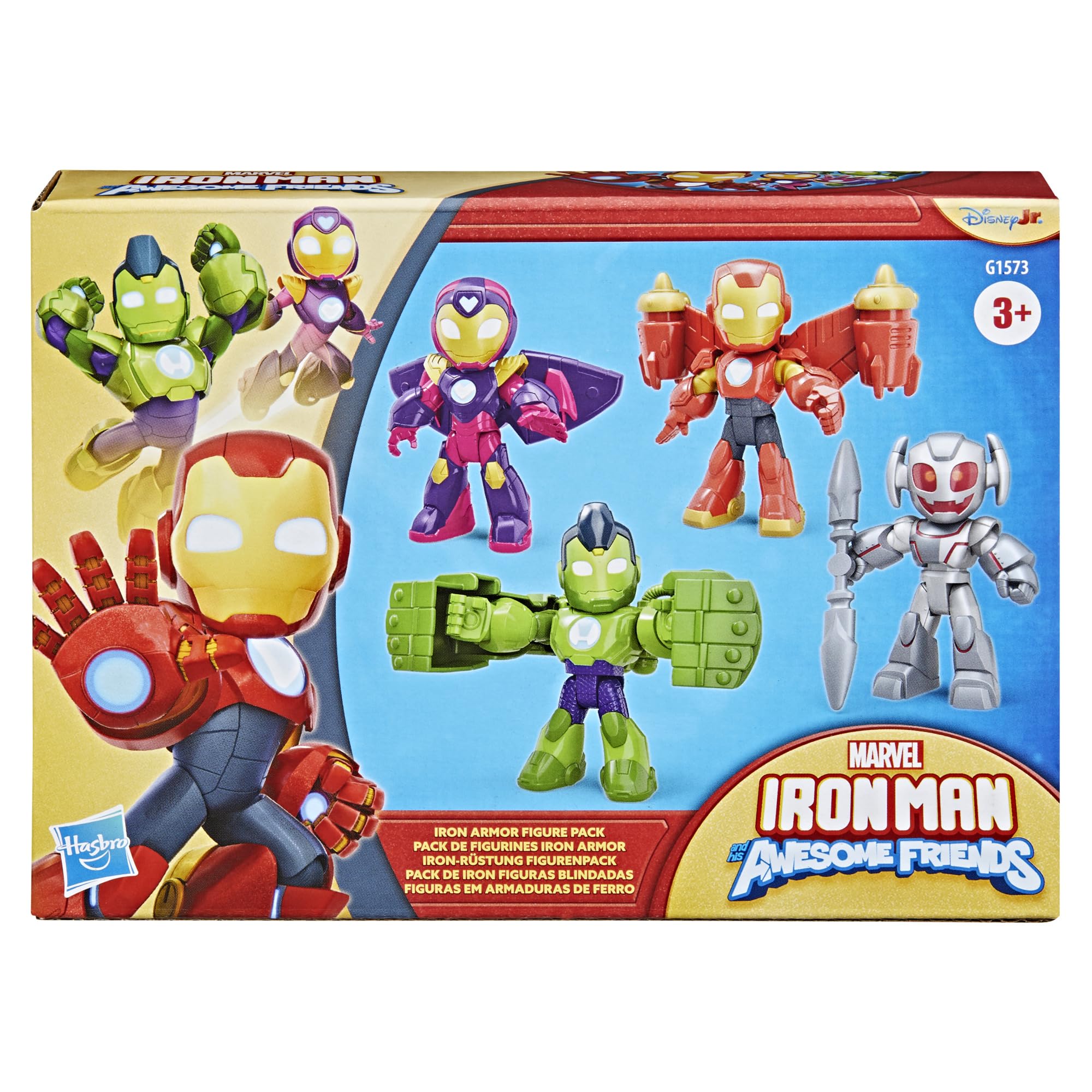 Marvel Iron Man and His Awesome Friends, Pack de Iron Figuras Blindadas, Set de Figuras de acción