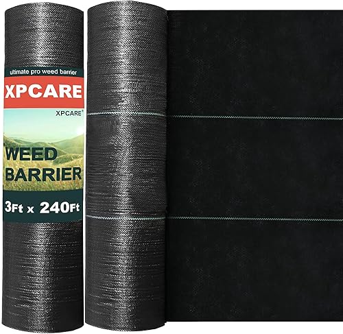 XPCARE Alfombrilla de jardín de alta calidad con aguja profesional de 5 onzas resistente y duradera para jardín fácil instalación control de malas