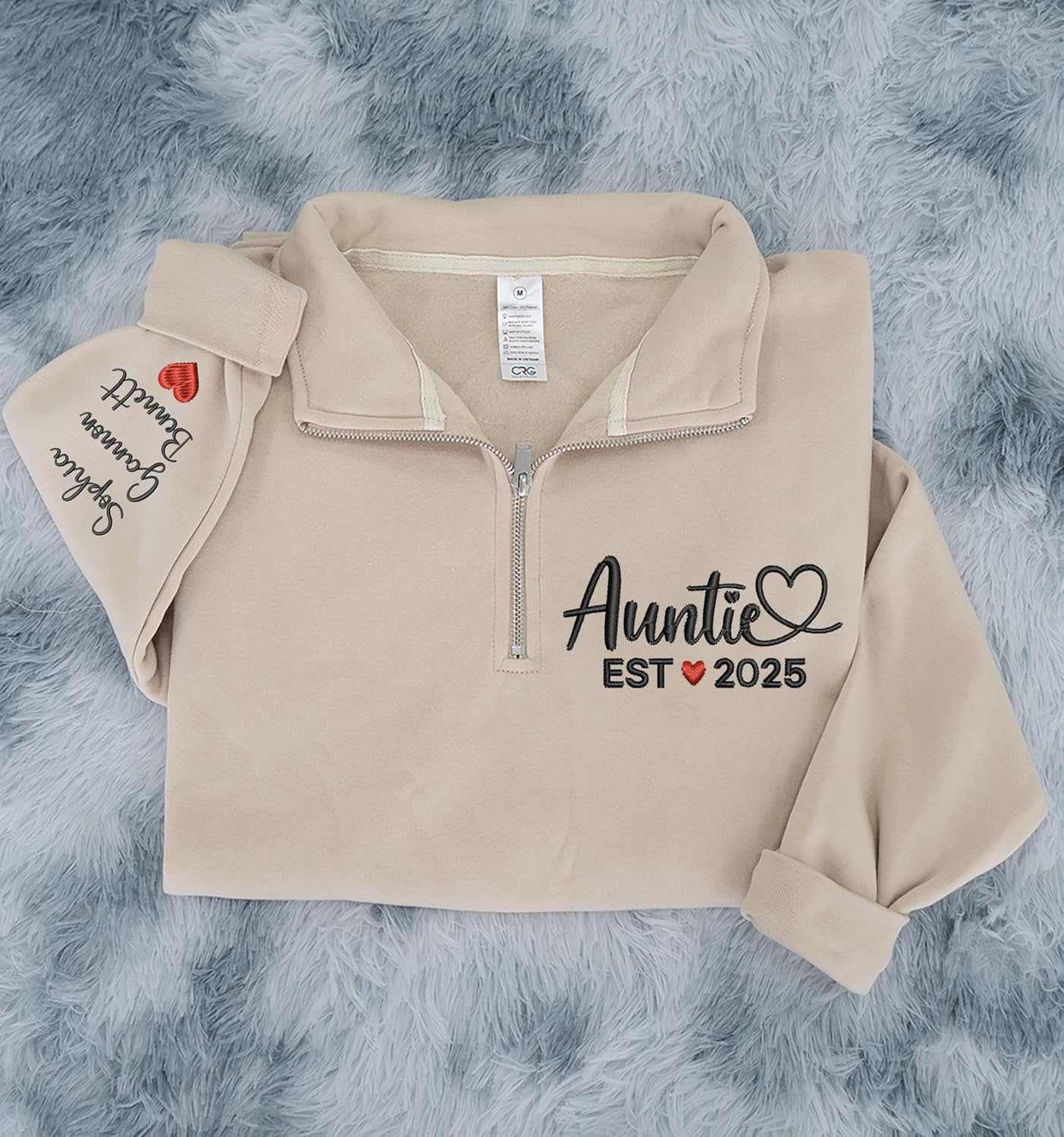 Grandma Custom Quarter Zip Sweatshirt, Mama Sweatshirt, Custom Mom Gifts, Christmas 2025 Present for Women - Image 3