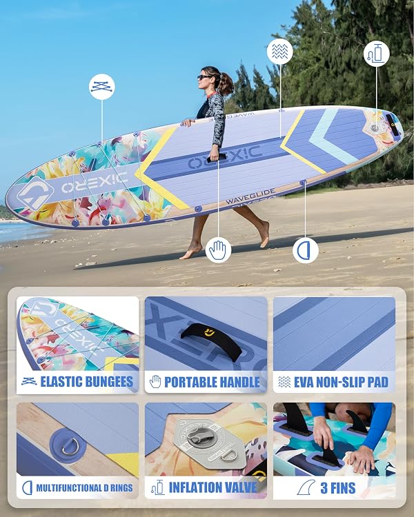 Dixero Inflatable Stand Up Paddle Board with SUP Accessories, Anti-Slip EVA Deck, 11'*33" Inflatable Paddle Boards for Adults & Youth of All Skill Levels by Dixero - Image 3