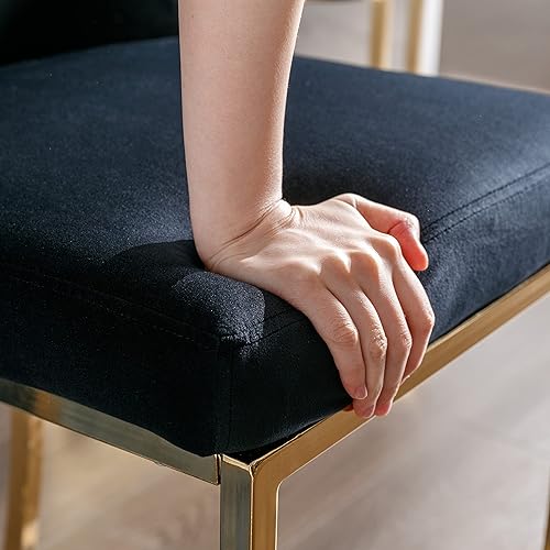 Miniatura 4 de RIVOVA Juego de 2 taburetes de bar de 24 pulgadas de altura de mostrador con respaldo, moderno taburete de bar de piel sintética para isla de