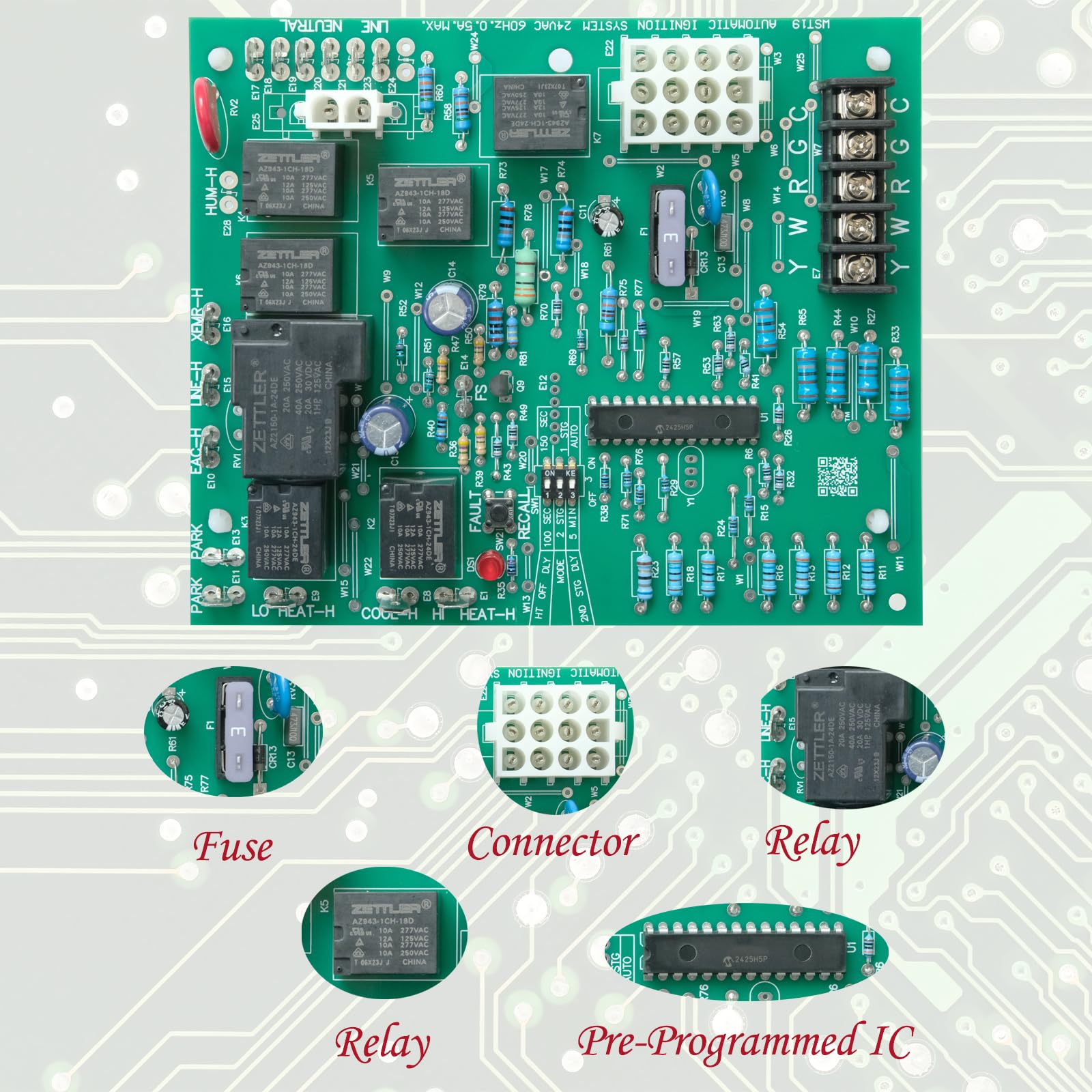 PCBBF162S Carte de commande de four 50M56-743 de rechange pour circuit de commande de four Goodman, PCBBF132, PCBBF132S, 0130F00006, 0130F00006S, PCB00109, PCBBF109, PCBBF122, PCBBF122, PCBBF122 2S