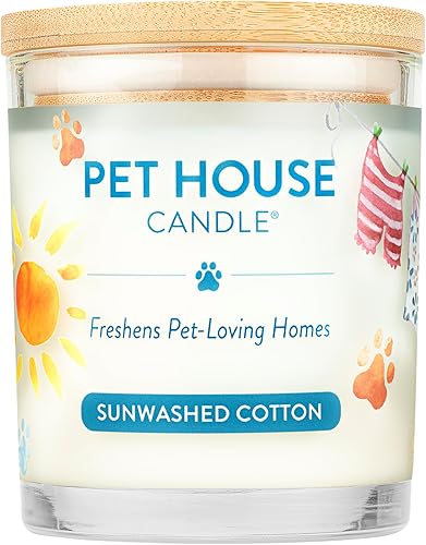 One Fur All, Pet House - Vela 100% cera de soja, eliminador de olores de mascotas para el hogar, velas aromáticas, no tóxicas y ecológicas (paquete