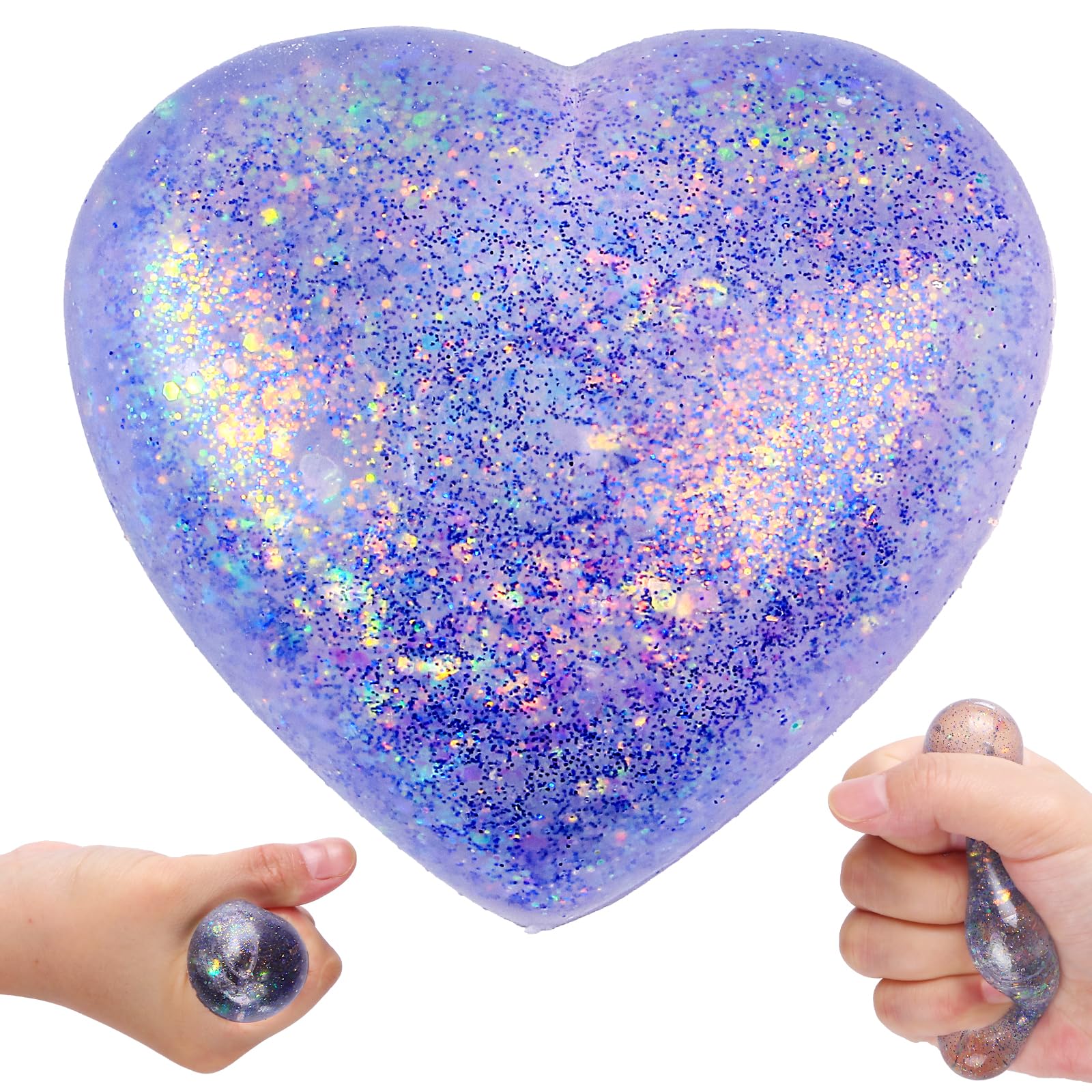 Heart Sugar Ball Stress Balls for Adults (Purple), Malt ...