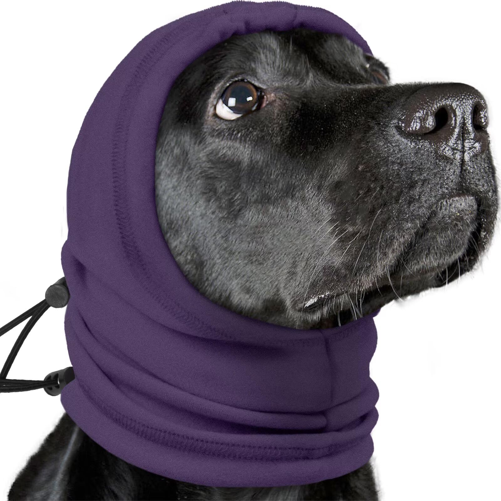 IECOii Calming Hoodie for Dogs - Adjustable Ear Cover & Anxiety Relief, S Purple | Noise Reduction Head Wrap for Fireworks, Thunderstorms, Grooming, Hematoma Recovery
