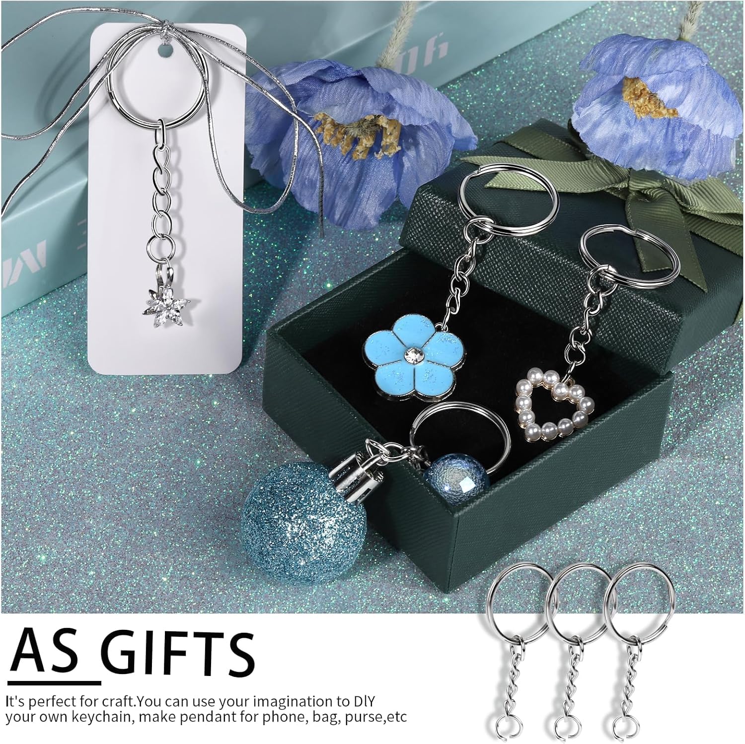 Sleutelring met Ketting, 10 stuks | Knutselwinkel VBS Hobby