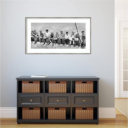 Miniatura 6 de Amanti Art Lienzo decorativo enmarcado para pared, 23 x 41 pulgadas, almuerzo en un rascacielos 1932 por Charles C. Ebbets, arte de pared de