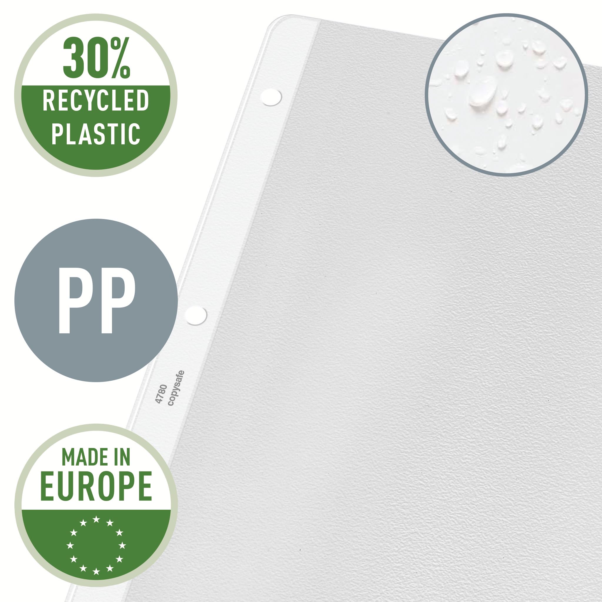 Leitz Prospekthülle, A4, PP, genarbt, dokumentenecht, farblos (100 Stück)