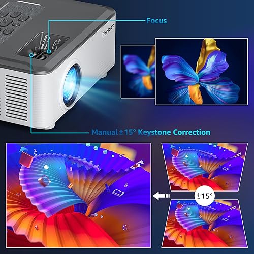 Miniatura 7 de Proyector Bluetooth 5G WIFI con pantalla de 100 pulgadas, proyector de 15000L nativo 1080P para exteriores, proyector de cine en casa pericat de