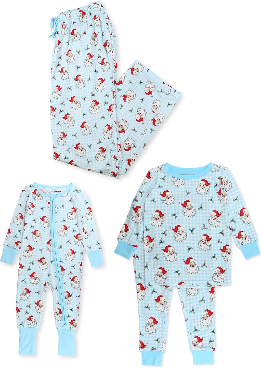 RuffleButts SoftSnooze Dear Santa Holiday Family Matching Pajama Sets