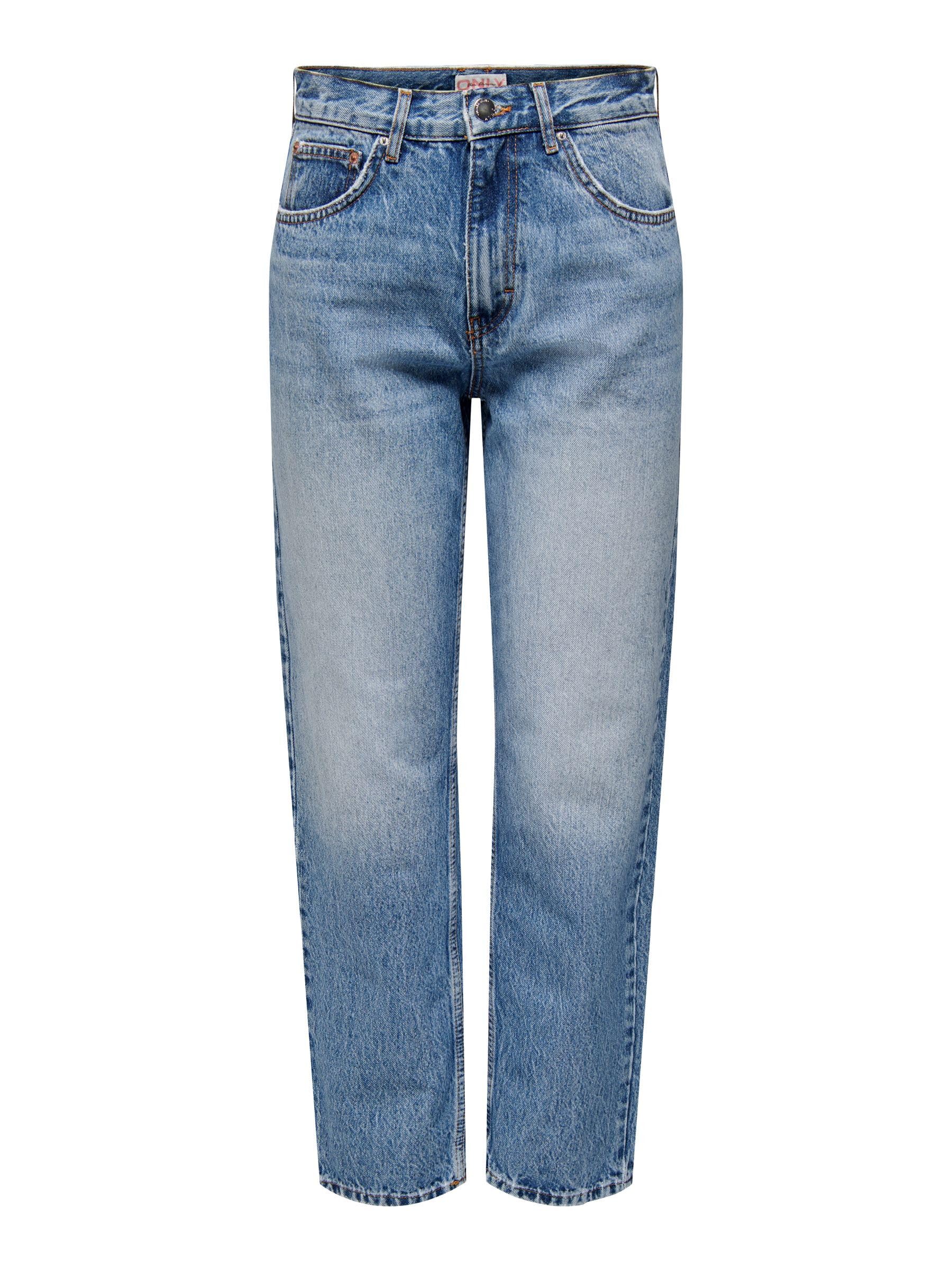 ONLY Female Straight-Fit Jeans ONLROBYN Hohe Taille Gerade geschnitten Jeans
