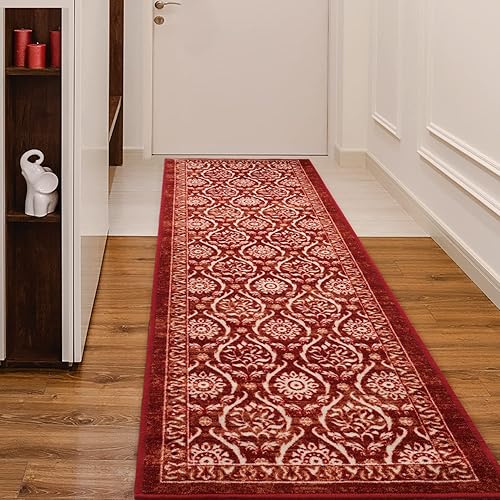Miniatura 141 de Antep Rugs - Alfombras antideslizantes (antideslizante) 5 x 7 con parte trasera de goma floral geométrica de bajo perfil para interiores