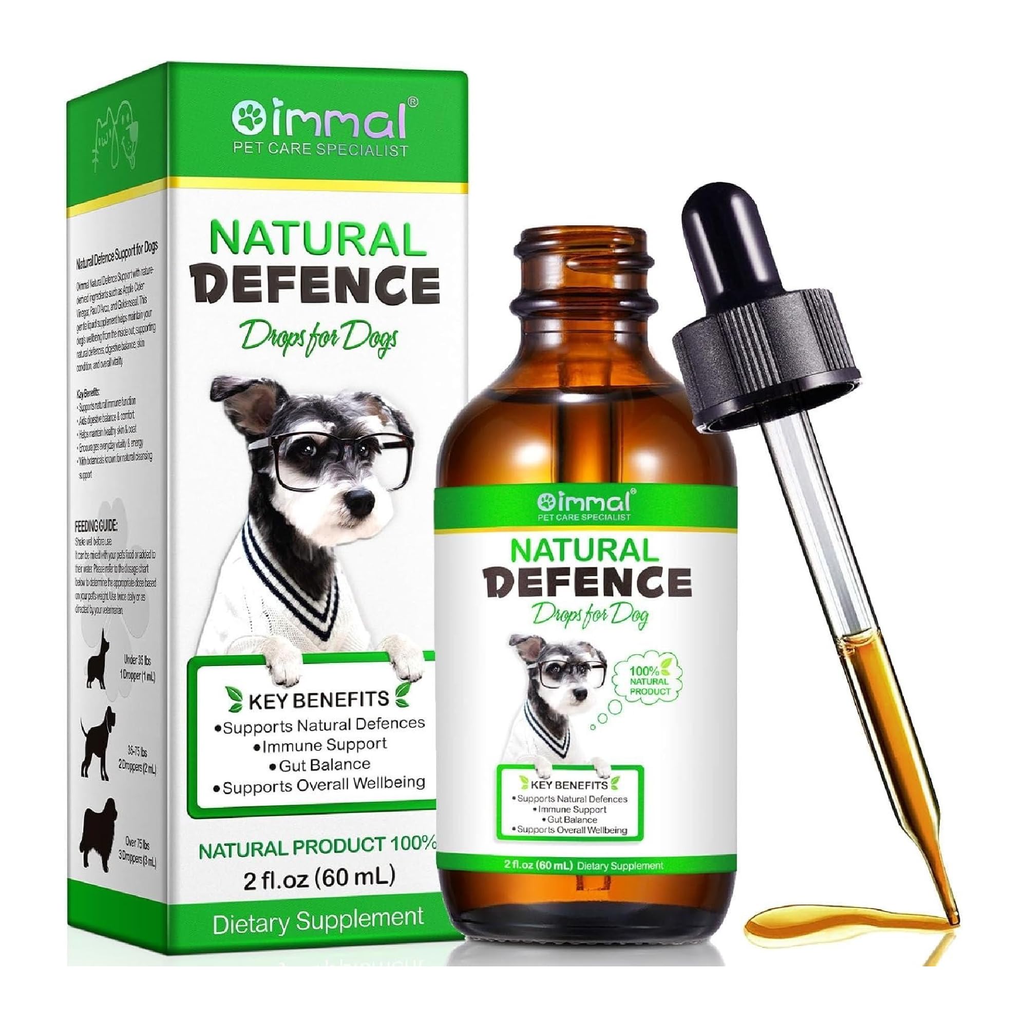 Antibiotics for Fogs,Dog Antibiotics,Daily Support Drops for Dog – 60ml Liquid Supplement with Botanical Extracts & Prebiotics | Helps Maintain Gut Balance, Skin & Coat Condition