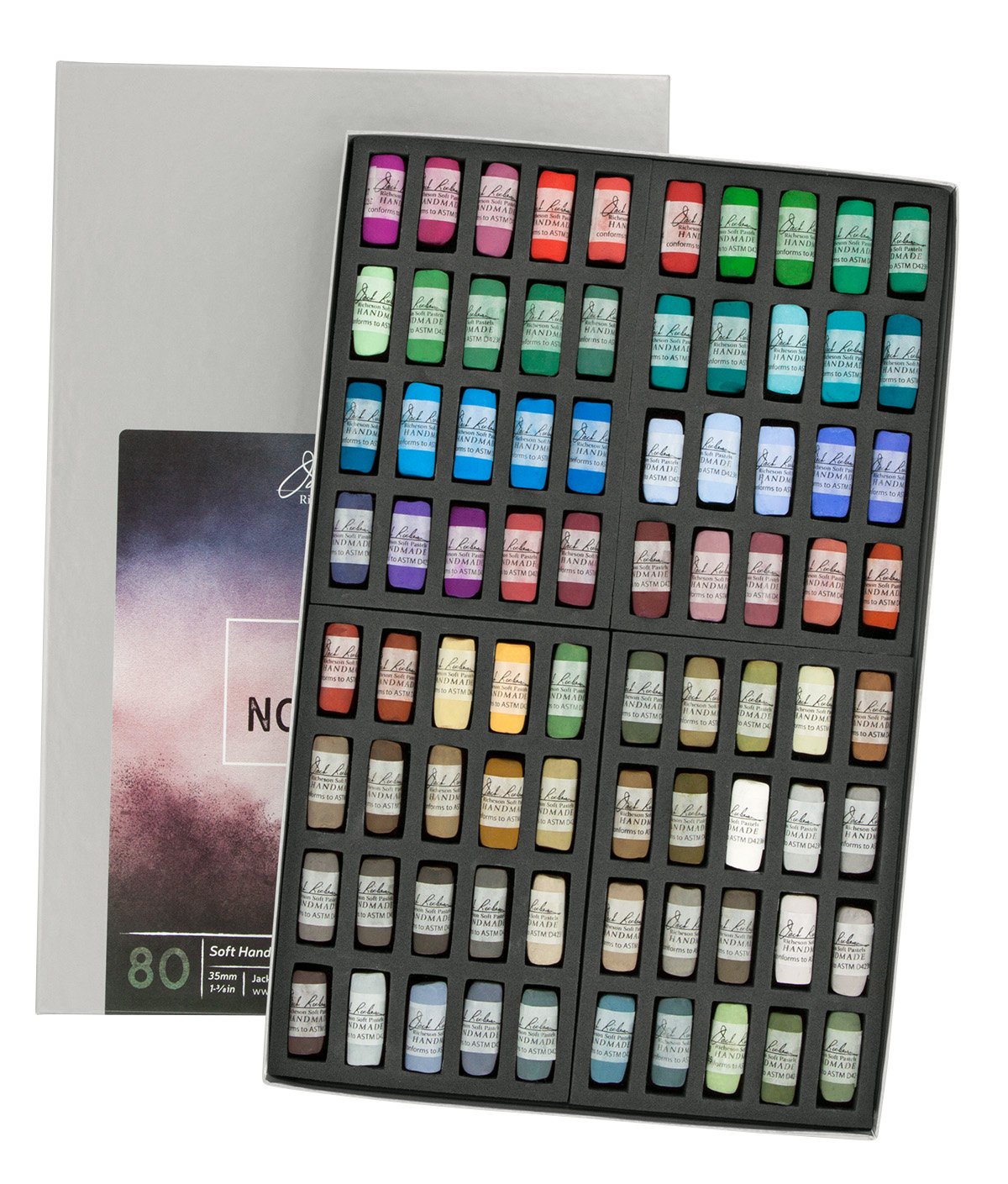 Jack Richeson Hand Rolled Soft Pastels Nocturne 3, 80 Piece Set