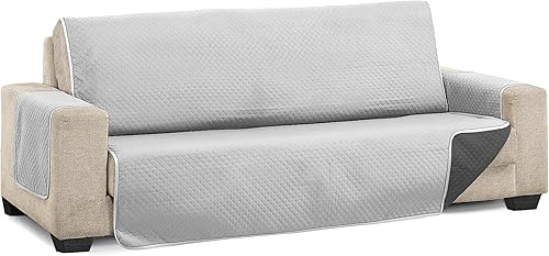 Sofa Cover Reversible 3 Seater Grey  Anthracite