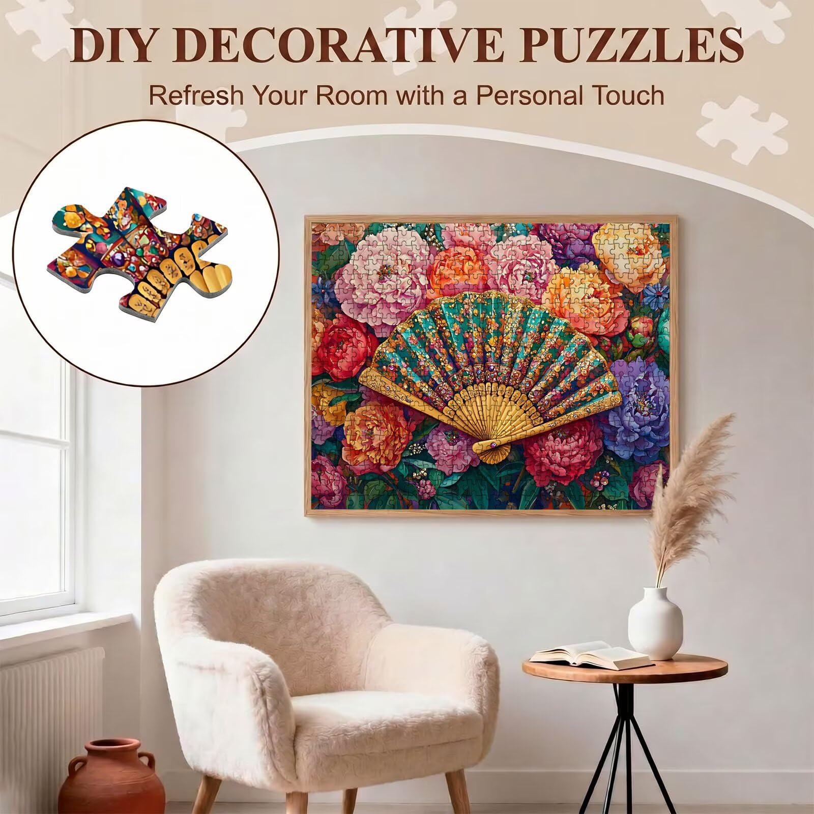 flor admirador-2 Puzzle de 1000 Piezas, Juego de Mesa Familiar de Madera - Rompecabezas Adultos para Toda La Familia,Rompecabezas Educativo DIY y Antiestrés - Con mapa de referencia, 75 x 50 cm f0-363