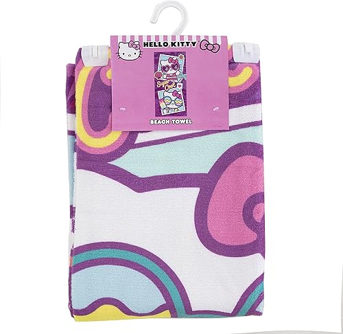 Miniatura 3 de Northwest Toalla de playa Hello Kitty, 30 x 60 pulgadas, verano fresco