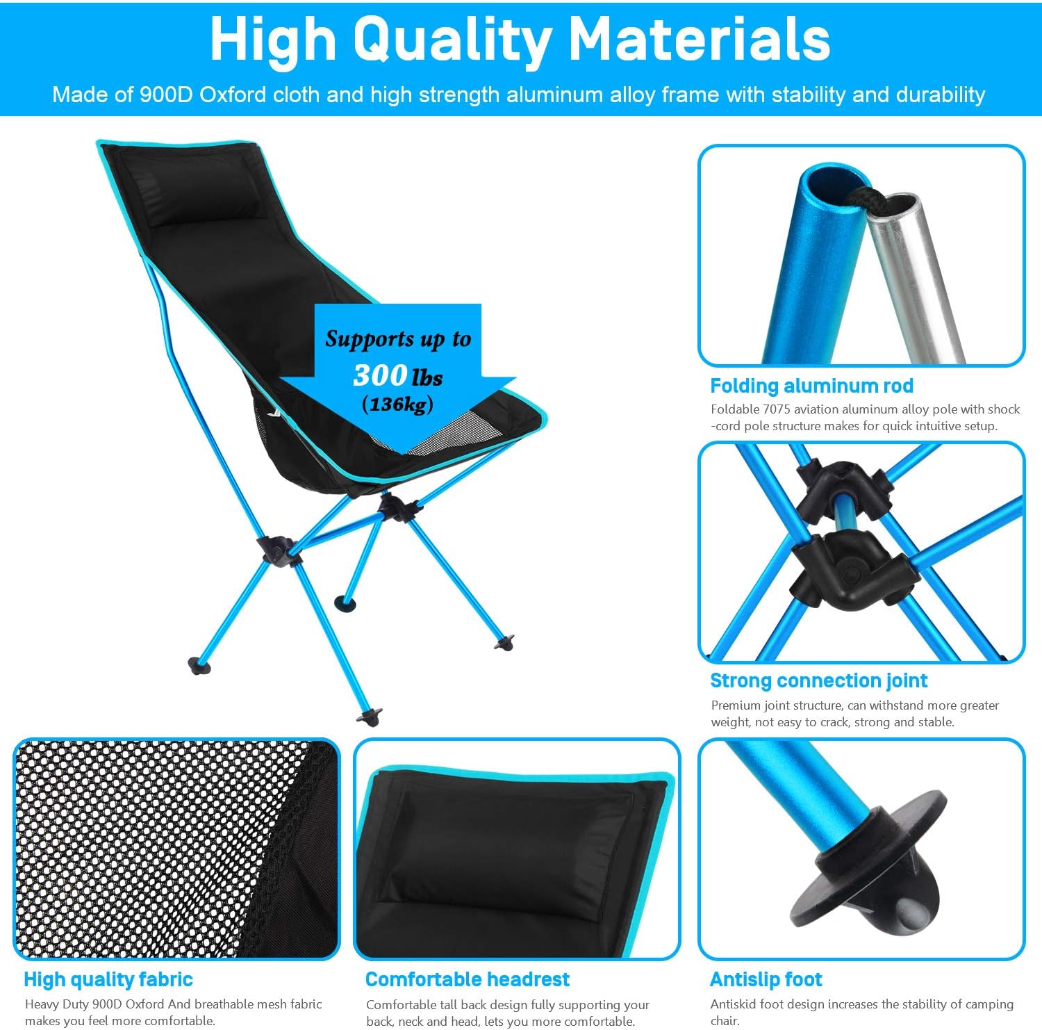 Buy Esup Camping Chair With Headrest