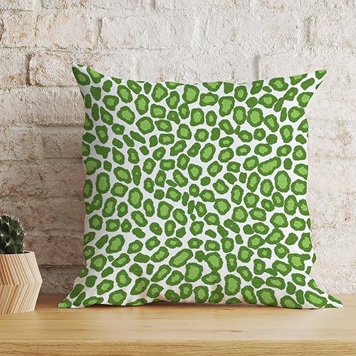 Vista 194 de Funda de cojín con estampado de guepardo rosa intenso, cojín cuadrado con estampado de animales fucsia, funda de almohada decorativa para el hogar