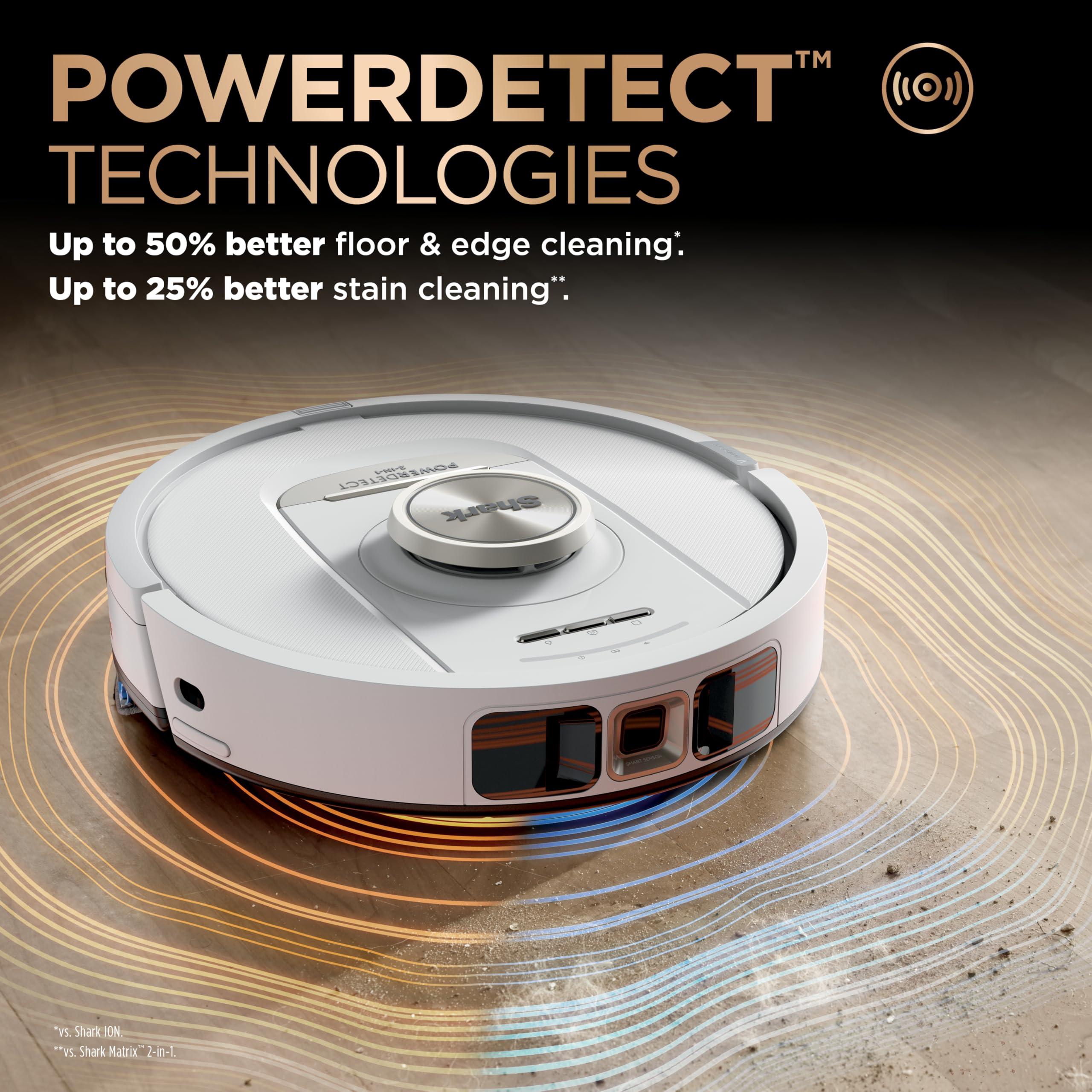 Shark PowerDetect | 2-in-1 Robot Vacuum & Mop for Carpets & Hard Floors | Powerful Suction & Mopping for Pet Hair | Self-Empty & Self-Clean NeverTouch Pro Base | 60-Day Capacity | | AV2800ZE: Wet+Dry & 60-Day Self-Refilling (2025)