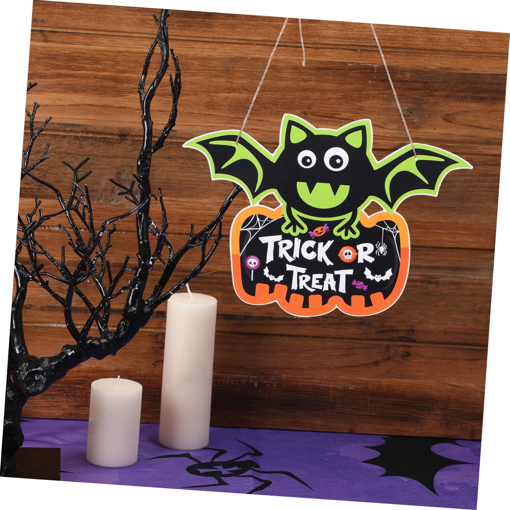 10 Pezzi Decorazioni di Halloween per Porte Interni Casa, Addobbi Riutilizzabili in Cartoncino Zucca Pipistrello Spirito, Facile Installazione per Festa Autunnale