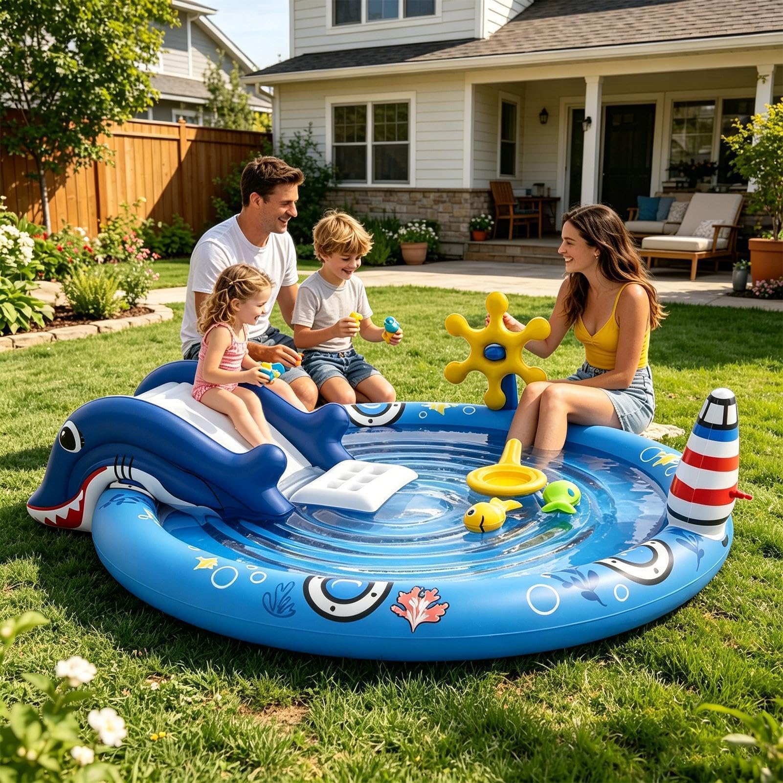 Piscina Gonfiabile Bambini Tappeto d'Acqua Gonfiabile e Divertente | all'aperto per bambini Per Giardino Esterno Prato Patio Deck Giochi Casa Scuola Vacanza