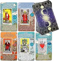 Tarô Fácil - Aprender Cartas de Tarô, Cartas de Tarô para Iniciantes, Baralho de Tarô de Leitura Fácil e Rápida com Significados em Português