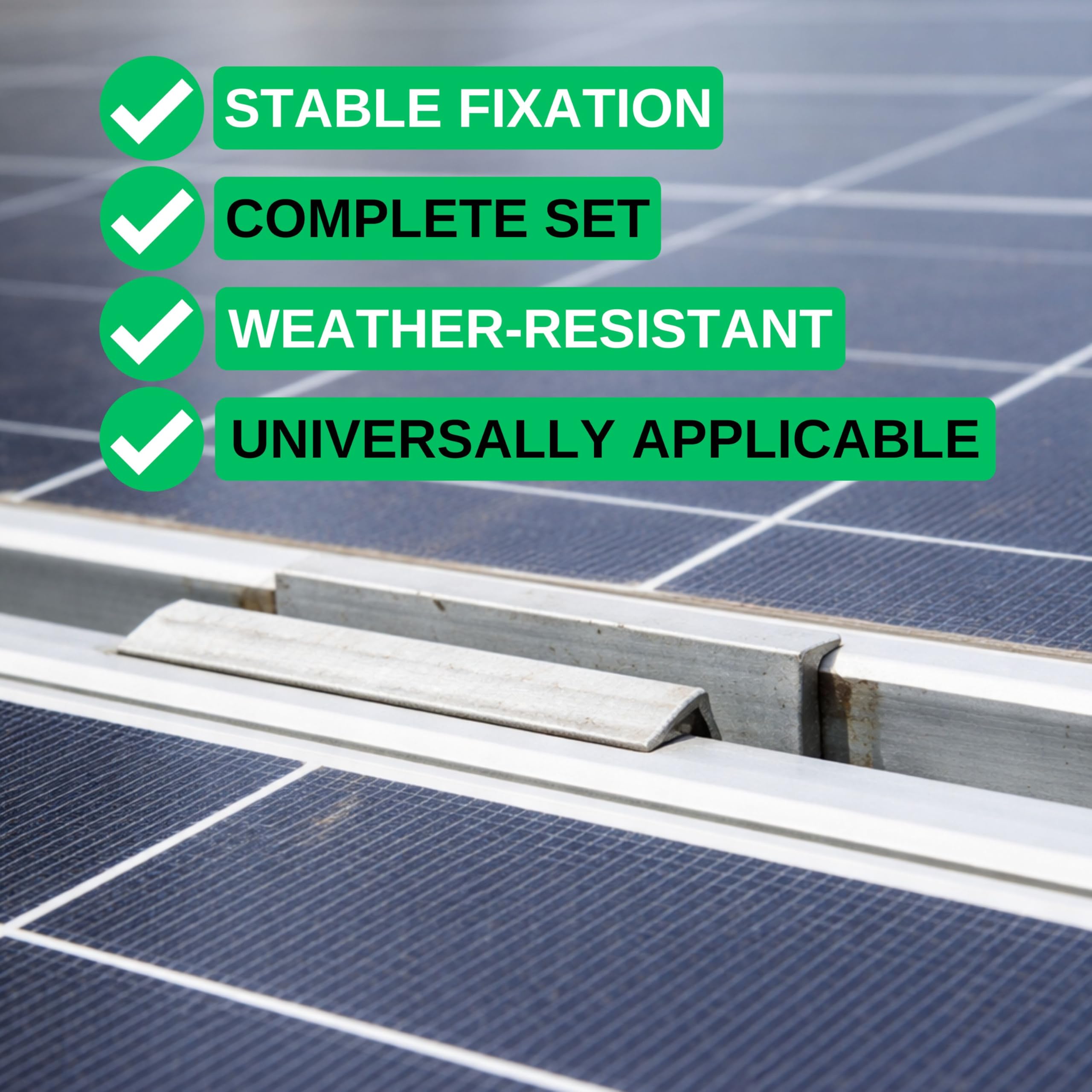 Pince Intermédiaire Pour Panneaux Solaires – Adaptée 6-10 Mm – Alu Anodisé – Résiste à La Corrosion