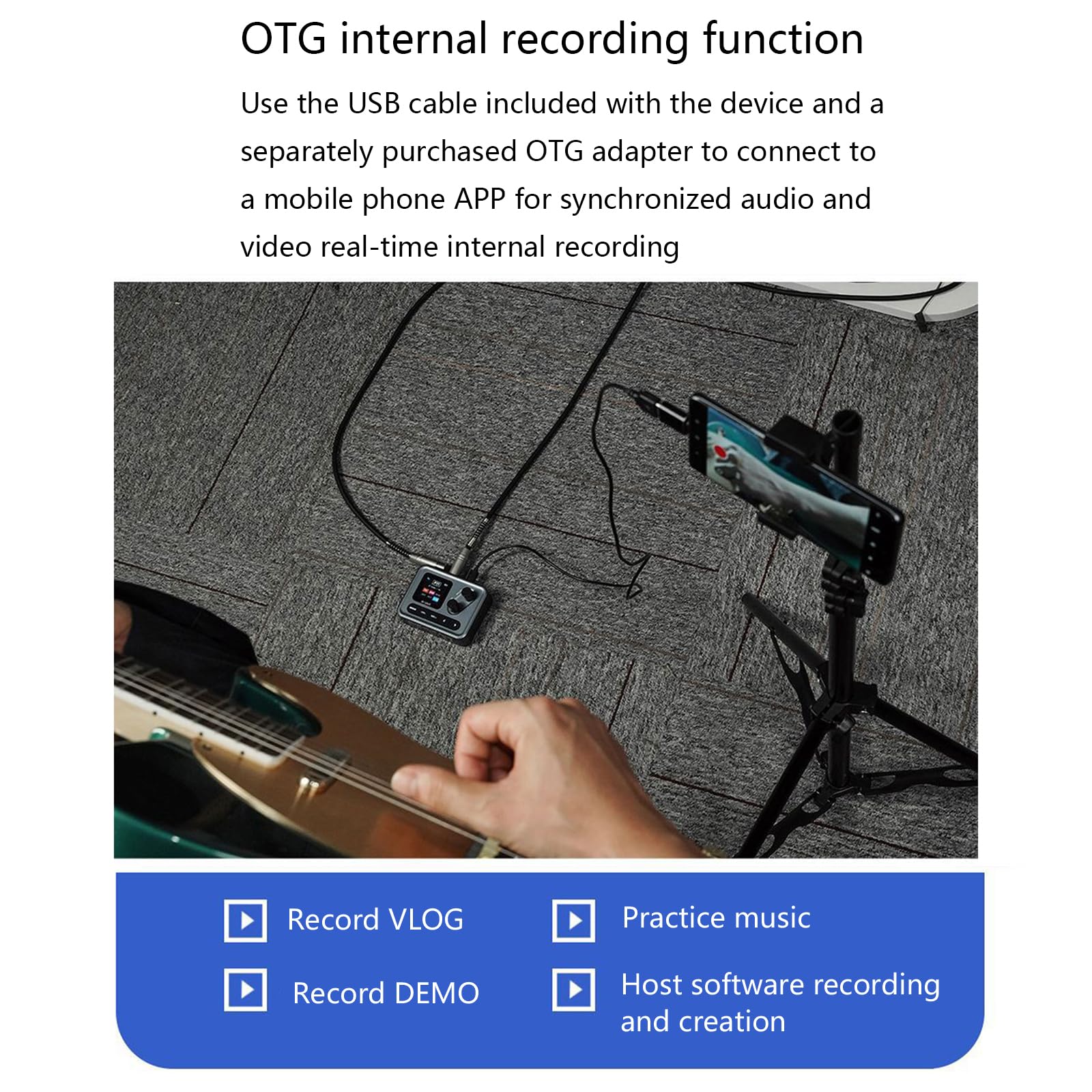 Processore multieffetto per Chitarra elettrica e Basso, Amplificatore, Simulazione, riduzione del Rumore, Design per Studio e palco