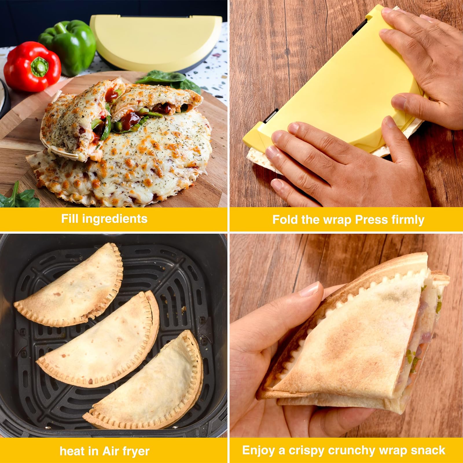 Stampo per Ravioli, Macchina per Ravioli con 3 Dimensioni Intercambiabili, Sigillatrice per Pasta Multifunzione per Gnocchi, Tortelli, Empanadas, Strumento da Cucina per Sealare la Pasta Faci